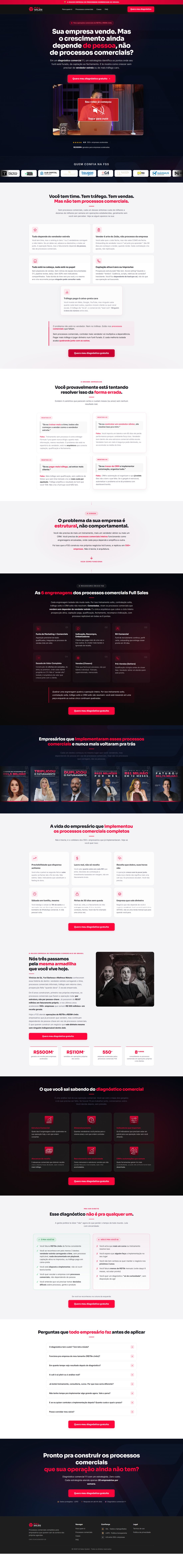 Página do Diagnóstico Comercial